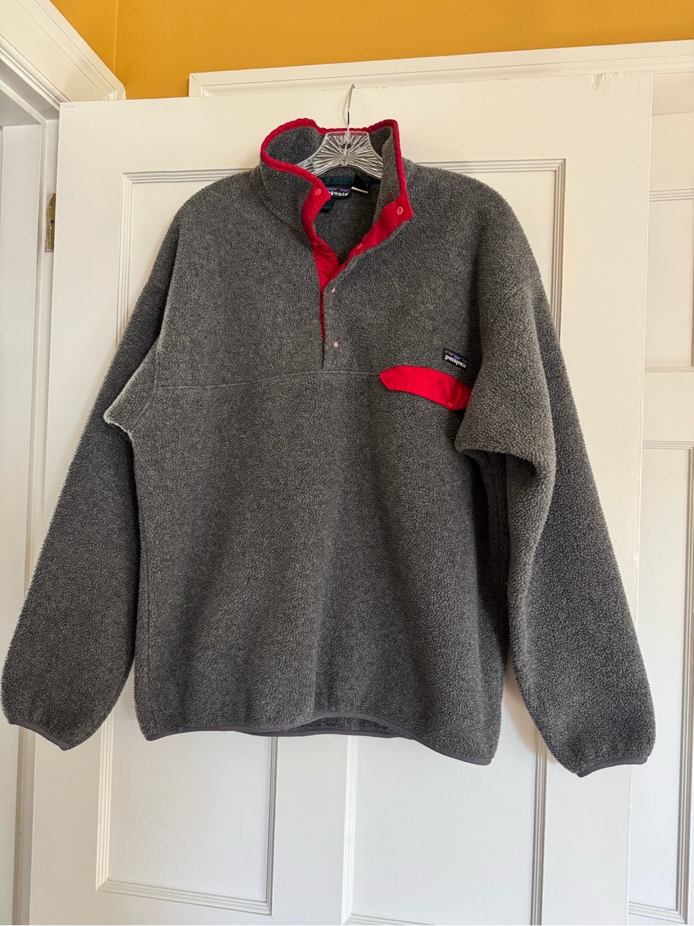 Patagonia - Vintage 90s - Synchilla Snap-T Fleece/Gray & Red